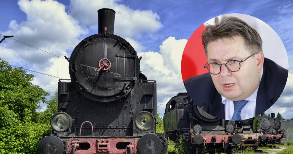 PKP Cargo zapewnia, że skansen w Chabówce będzie kontynuował działalność. Trwa ustalanie, w jaki sposób. Z prawej: szef PKP Cargo Marcin Wojewódka