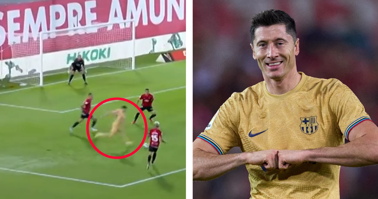 Robert Lewandowski w swym pierwszym występie przeciwko Mallorce w barwach Barcelony w 2022 roku zdobył przepięknego gola