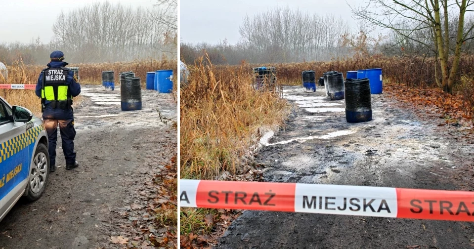 Straż miejska, a następnie strażacy zabezpieczyli niebezpieczne znalezisko