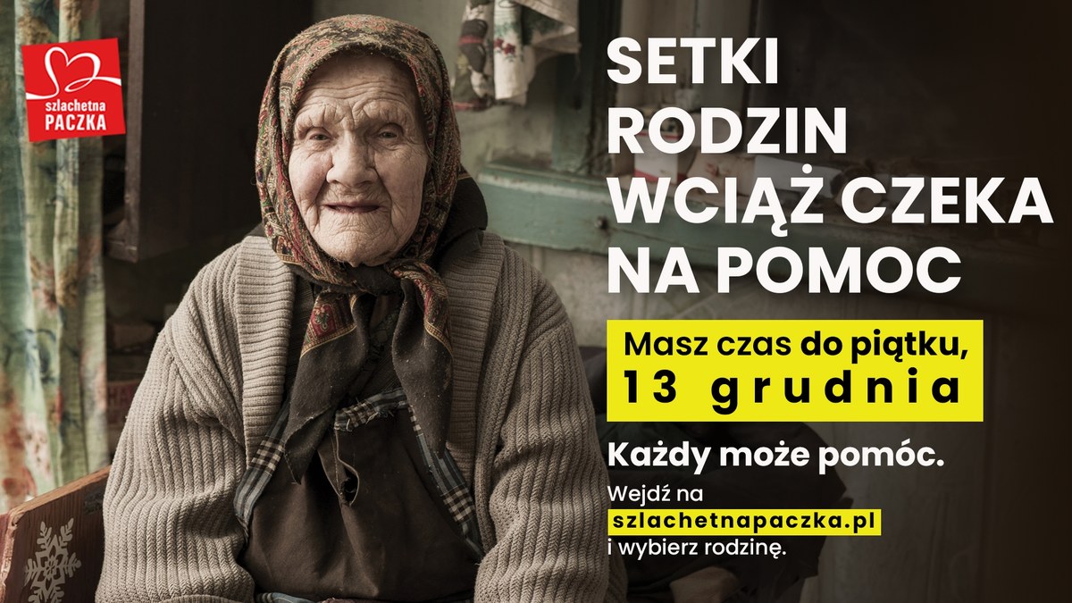 Kilkadziesiąt potrzebujących rodzin ze Szlachetnej Paczki może zostać bez wsparcia. Jeszcze do piątku 13 grudnia każdy może pomóc – wystarczy wejść na stronę www.szlachetnapaczka.pl, wybrać rodzinę i skompletować dla niej paczkę, która potrafi dużo zmienić. Jak skompletować paczkę na ostatnią chwilę? Szlachetna Paczka przeprowadzi Cię przez ten proces krok po kroku.  W tekście przeczytasz także o trzech popularnych mitach, które wstrzymują darczyńców przed wybraniem rodziny i zmienianiem świata na dobre oraz poznasz fakty, które im przeczą.