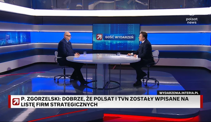 Zgorzelski w ''Gościu Wydarzeń'' o wpisaniu Polsatu i TVN na strategiczną listę: Bardzo roztropna decyzja