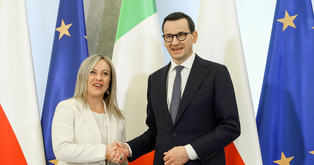 Mateusz Morawiecki i Giorgia Meloni