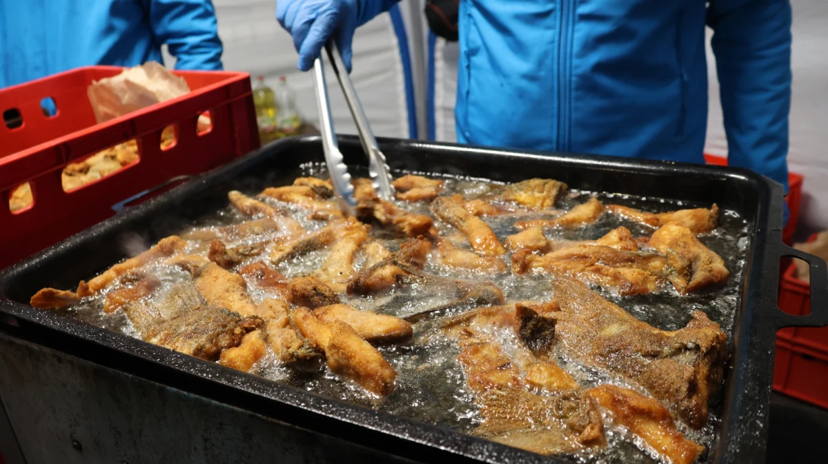Na Małym Rynku w Krakowie zakończyła się akcja "Przedświąteczny karp dla Krakowa". W jej ramach rozdano w grudniu 10 tysięcy porcji porcji tej świątecznej ryby, a także kapusty z grochem. To poczęstunek od miasta oraz Joanny i Bartłomieja Szczoczarzów z Gospodarstwa Rybackiego Dolina Będkowska.