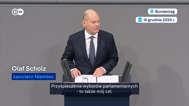 Jak oczekiwano, Scholz nie otrzymał wotum zaufania od parlamentu. Oznacza to rozwiązanie Bundestagu i ponowne wybory. Zaplanowano je na 23 lutego 2025 r.