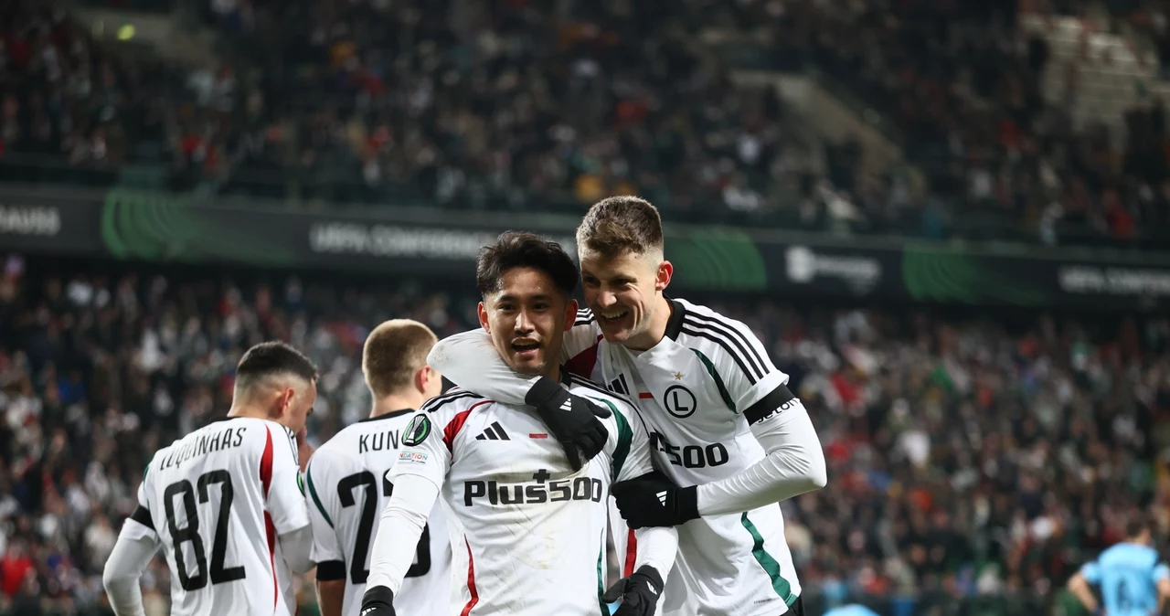 Ryoya Morishita i Marc Gual (Legia)