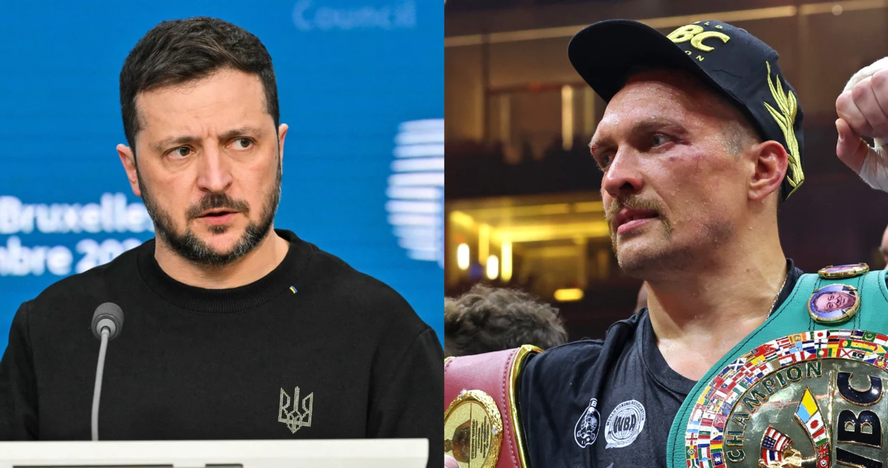 Wołodymyr Zełenski i Ołeksandr Usyk