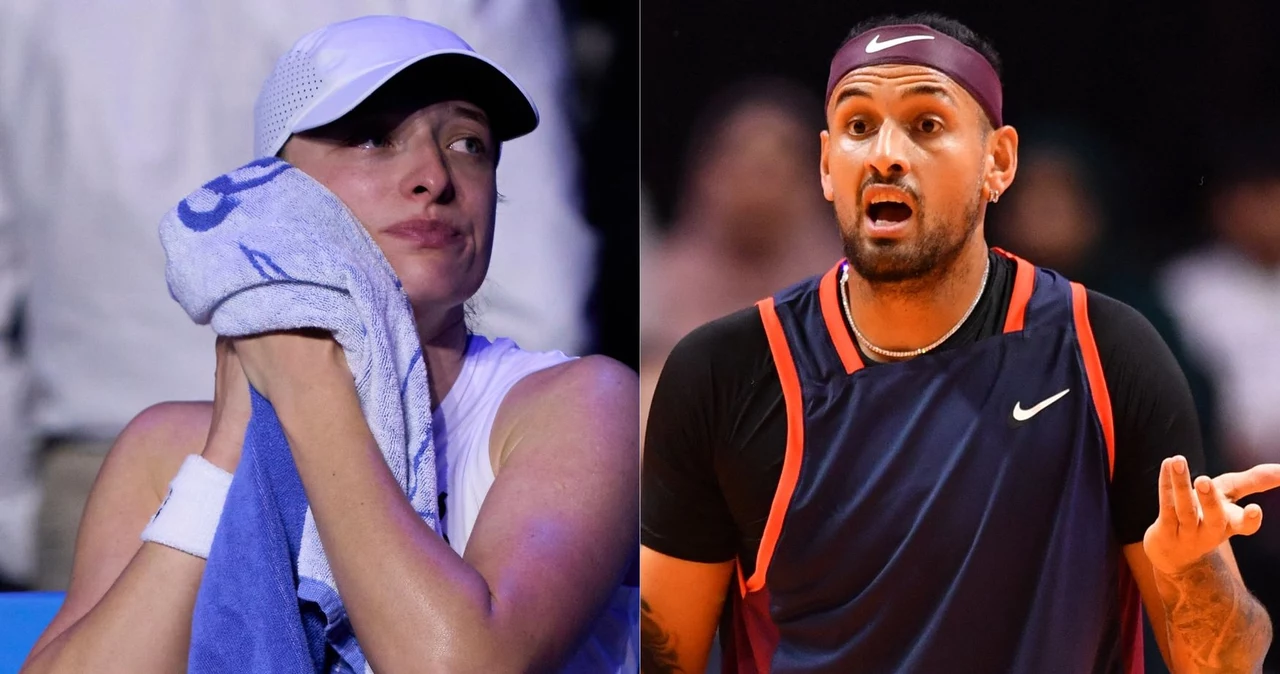 Iga Świątek i Nick Kyrgios / Jose Breton / NurPhoto / NurPhoto via AFP