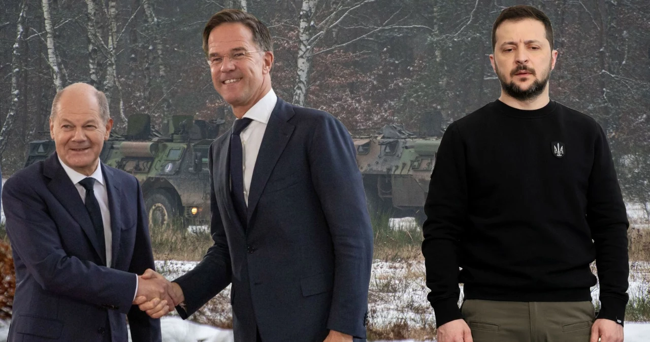 Wołydymyr Zełenski, Olaf Scholz, Mark Rutte / zdj. ilustracyjne 