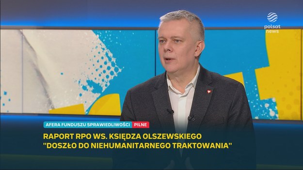 - Funkcjonariusze nie mają emocji politycznej. Kierują się skutecznością działania, tak żeby żadna krzywda nie stała się osobie zatrzymywanej i żeby nie zagroziła ona bezpieczeństwu innych - przekonywał Tomasz Siemoniak pytany o raport Rzecznika Praw Obywatelskich w sprawie zatrzymania księdza Michała Olszewskiego.