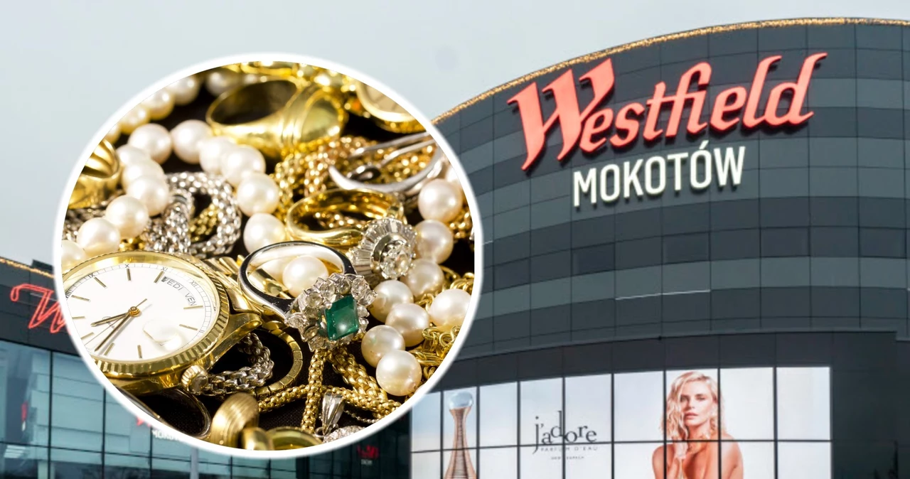 Warszawa, galeria Westfield Mokotów. Trzy zamaskowane osoby napadły na salon jubilerski