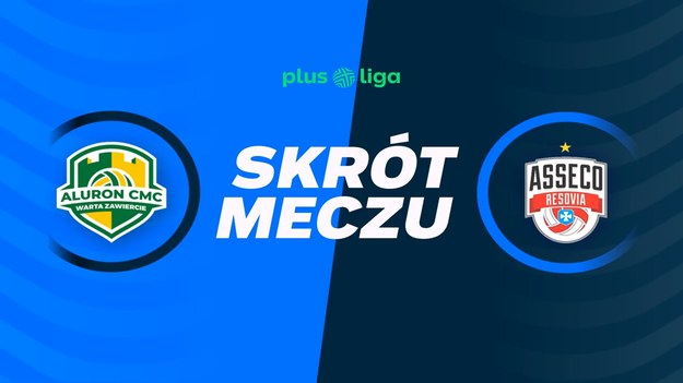 Skrót meczu Aluron CMC Warta Zawiercie - Asseco Resovia Rzeszów.