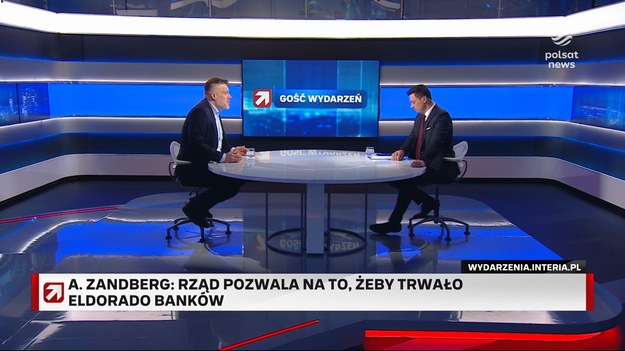 Adrian Zandberg przyznał, że chciałby, aby w Sejmie kolejnej kadencji było tyle szabel Partii Razem, żeby większość rządząca zależała od tej partii. Nawiązując do tematu mieszkalnictwa, polityk stwierdził, że obecny "rząd pozwala, żeby banki wyciskały pieniądze z ludzi, żeby trwało eldorado bankiersko-deweloperskie". - Ja na taką politykę się nie pisałem, nie taką politykę obiecaliśmy rok temu ludziom - powiedział. W programie poruszono temat zawieszenia i odwieszenie w prawach członka Razem posłanki Pauliny Matysiak. - Problemem nie było uczestnictwo mojej posłanki w stowarzyszeniu "Tak dla CPK". Problemem było to, że pani posłanka podjęła te działania nieuzgodnione z kierownictwem partii - stwierdził Adrian Zandberg. Polityk pytany był także o to, co jego formacja jest w stanie zaoferować ludziom. - Partia Razem to gwarancja, że w Polsce na serio zostaną potraktowane usługi publiczne - przekonywał. - Robią nam się dwie Polski - Polska tych, których stać i Polska tych, których nie stać. Według polityka "podejście znacznej części klasy politycznej do deficytu publicznego w Polsce jest nieracjonalne".