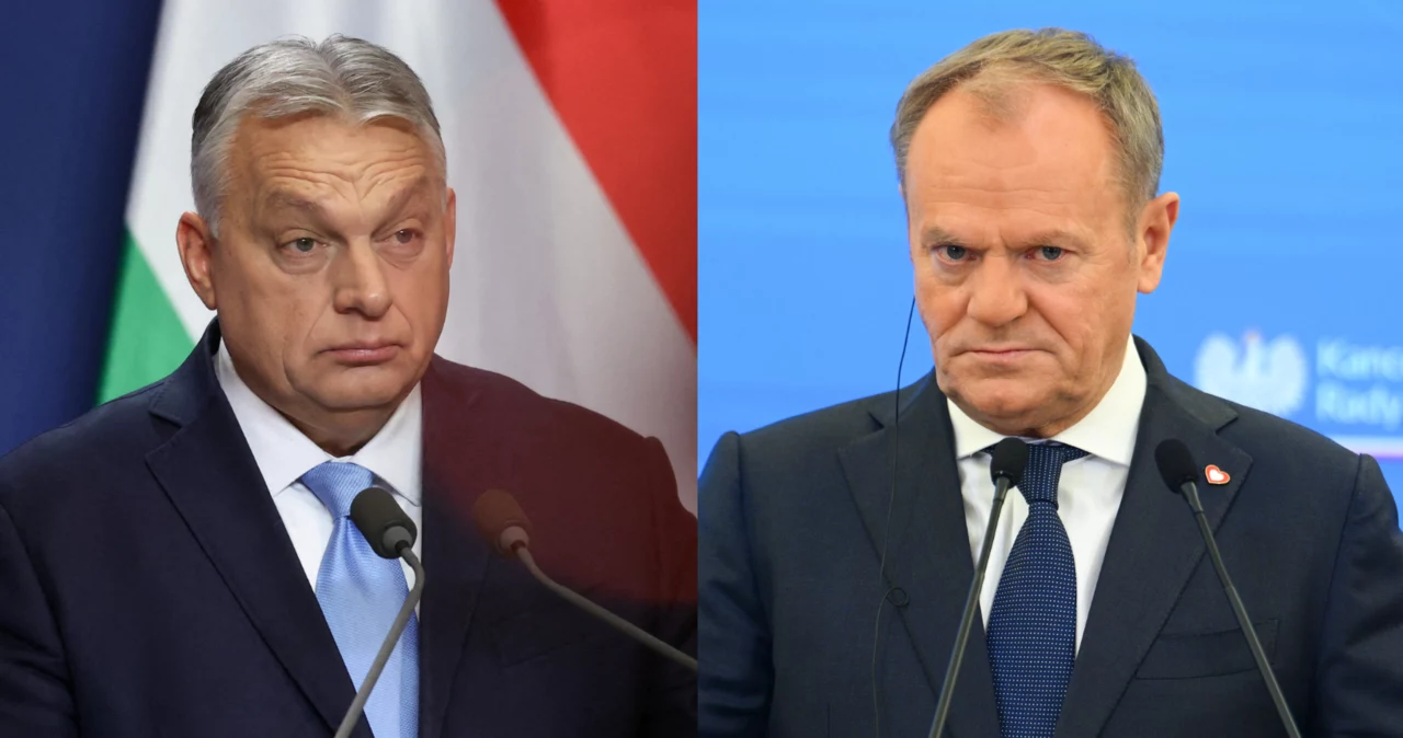 Trwa spór na linii Budapeszt-Warszawa. Na zdj. premier Węgier Viktor Orban i szef polskiego rządu Donald Tusk