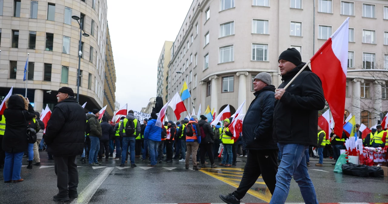 Protest rolników w Warszawie