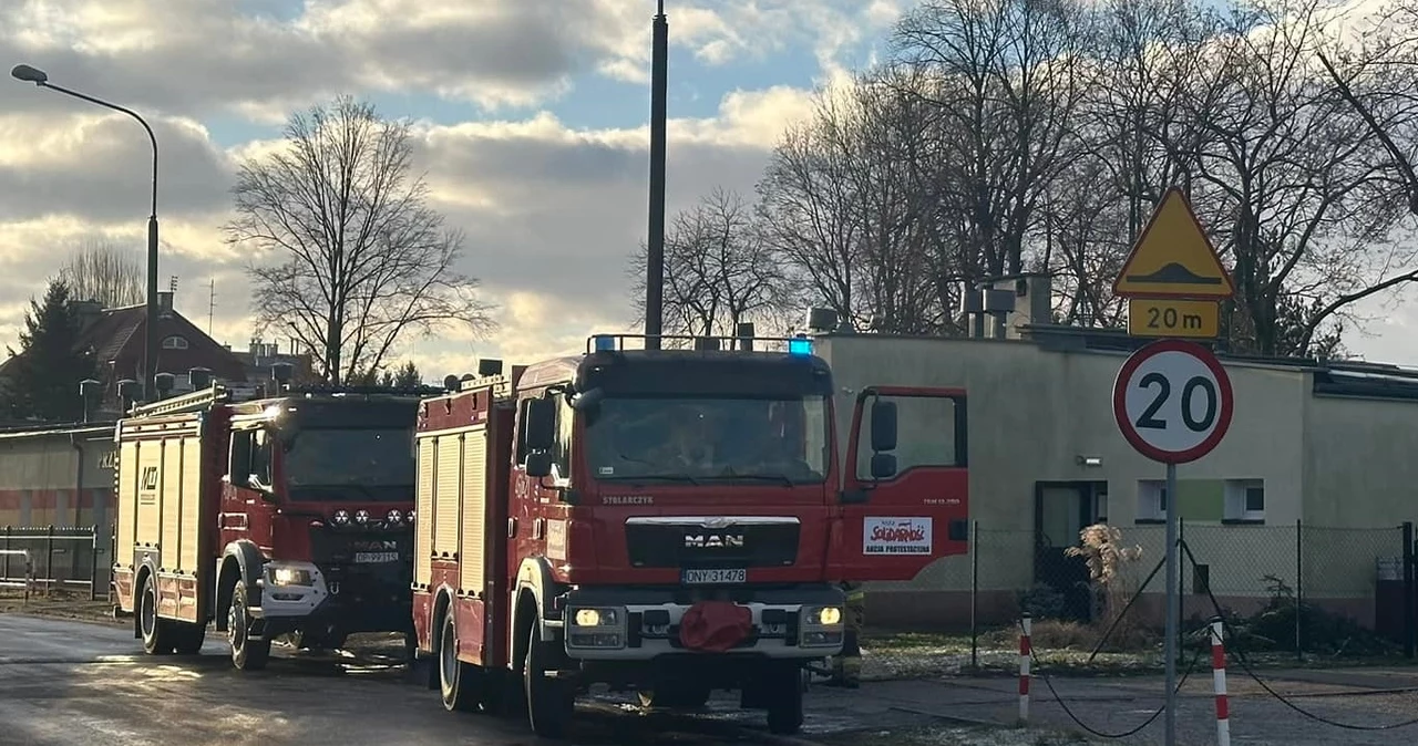 Na miejsce pożaru przyjechały dwa wozy straży pożarnej