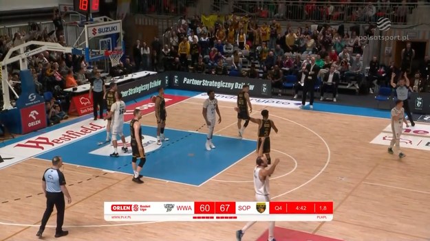 Skrót meczu Dziki Warszawa - Trefl Sopot.
