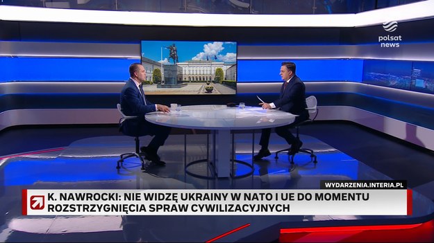 Bogdan Rymanowski przypomniał, że "Donald Trump nie widzi Ukrainy w NATO" i zapytał, jakie zdanie w tej sprawie ma Karol Nawrocki. Kandydat na prezydenta RP powiedział, że w tej kwestii "ma stałe zdanie". - Na dzień dzisiejszy nie widzę Ukrainy w żadnej strukturze - ani w Unii Europejskiej ani w NATO - do momentu rozstrzygnięcia tak ważnych dla Polaków spraw cywilizacyjnych. Nie może być częścią międzynarodowych sojuszy państwo, które nie jest w stanie rozliczyć się z bardzo brutalnej zbrodni na 120 tys. swoich sąsiadów - zadeklarował Nawrocki. Kandydat popierany przez PiS podkreślił, że Polacy wspierali i nadal wspierają Ukraińców. Gość stwierdził, że porozumienie ws. ekshumacji zawarte między Radosławem Sikorskim a szefem ukraińskiego MSZ Andrijem Sybihą jest "niepotrzebnym wyskokiem szefa polskiej dyplomacji", a cała sprawa została "wprowadzona do wewnętrznej kampanii", gdy Sikorski walczył z Trzaskowskim o nominację do startu w wyborach prezydenckich. - My w Instytucie Pamięci Narodowej przeżyliśmy już kilkanaście potencjalnych przełomów w tej sprawie, więc dla mnie entuzjazm szefa polskiej dyplomacji był przedwczesny. Chcę jasno zadeklarować, że IPN (...) jest w stanie wesprzeć wysiłek rządu w kwestii ekshumacji na Wołyniu. Tu sprawa polska jest dla nas znacznie ważniejsza. Życzę przełomów, ale takiego nie było - tłumaczył. Nawrocki doprecyzował, że jako prezydent RP "powie jasno stronie ukraińskiej, że nasz wysiłek finansowy, wysiłek obywateli, wysiłek militarny, który pomagał Ukrainie, chciałby się spotkać z partnerskim traktowaniem po stronie ukraińskiej i możliwością pochowania naszych kobiet i dzieci". - Dla mnie interes Polaków jest ważniejszy niż poklepywanie po plecach - podkreślił prezes IPN.