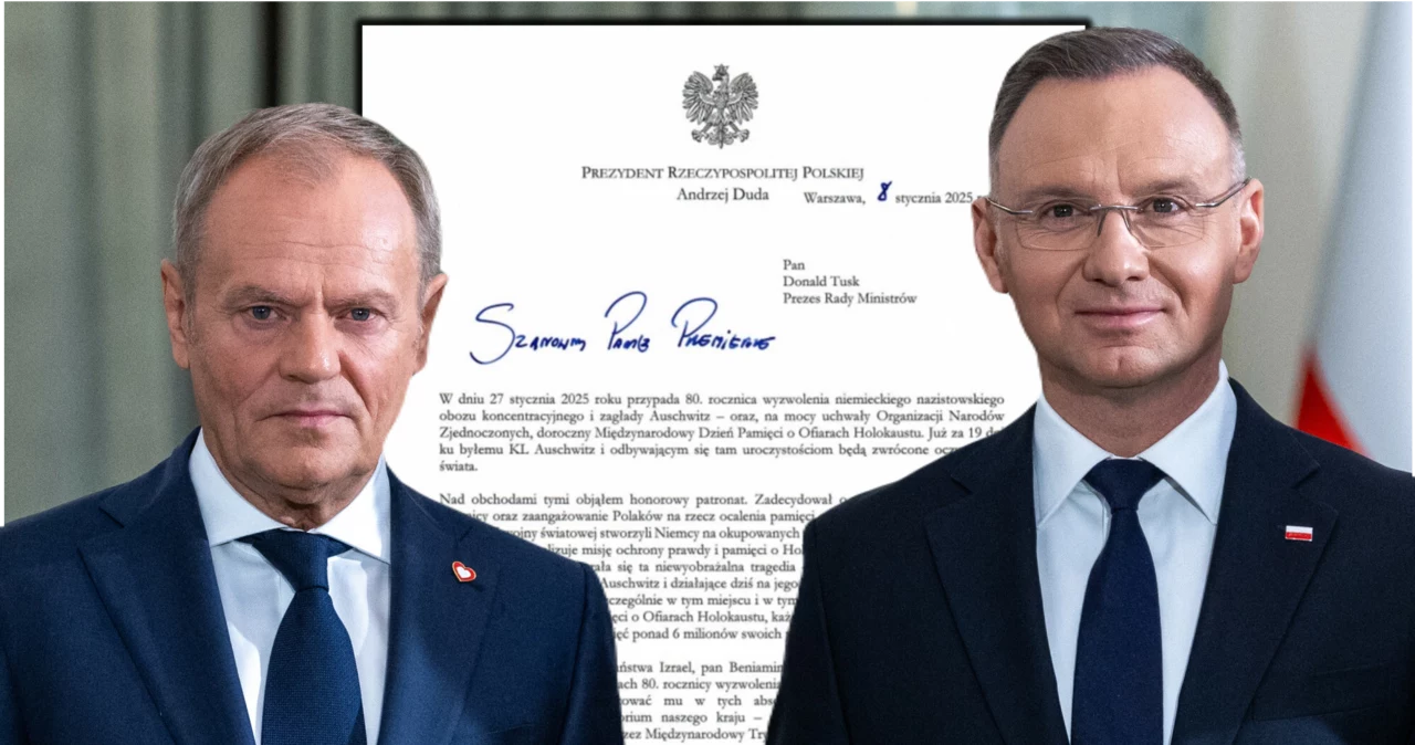 Interia dotarła do pisma prezydenta Andrzeja Dudy do szefa rządu (na zdjęciu od lewej premier Donald Tusk i prezydent Andrzej Duda, kolaż: Interia)