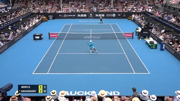 Skrót meczu Nishesh Basavareddy - Gael Monfils.