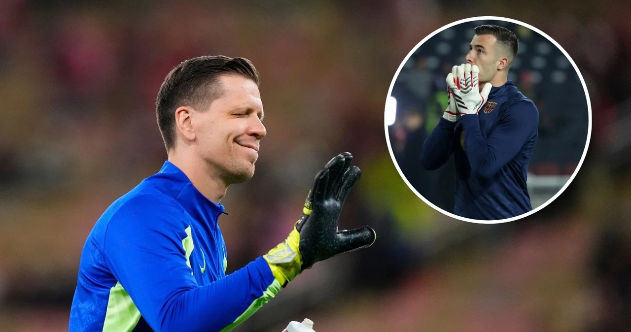 Wojciech Szczęsny i Inaki Pena (na małym zdjęciu)