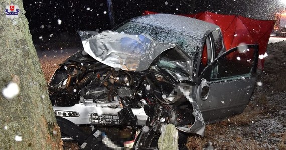 30-latek zginął na miejscu po tym, jak stracił panowanie nad samochodem, wypadł z drogi i uderzył w drzewo. Do wypadku doszło w nocy z piątku na sobotę w miejscowości Wola Osowińska w Lubelskiem. Panowały fatalne warunki, intensywnie padał śnieg, było bardzo ślisko.