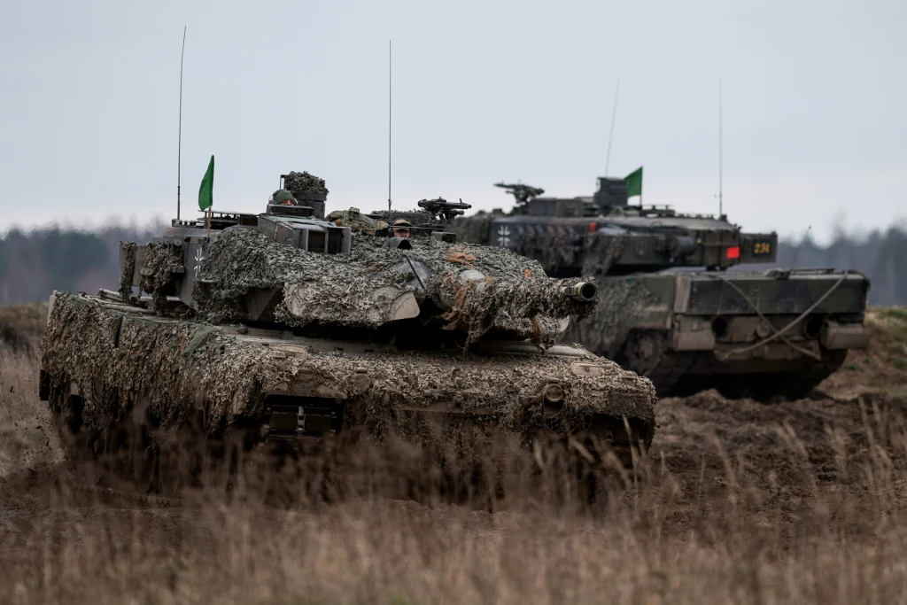 Niemieckie czołgi Leopard należące do Bundeswehry