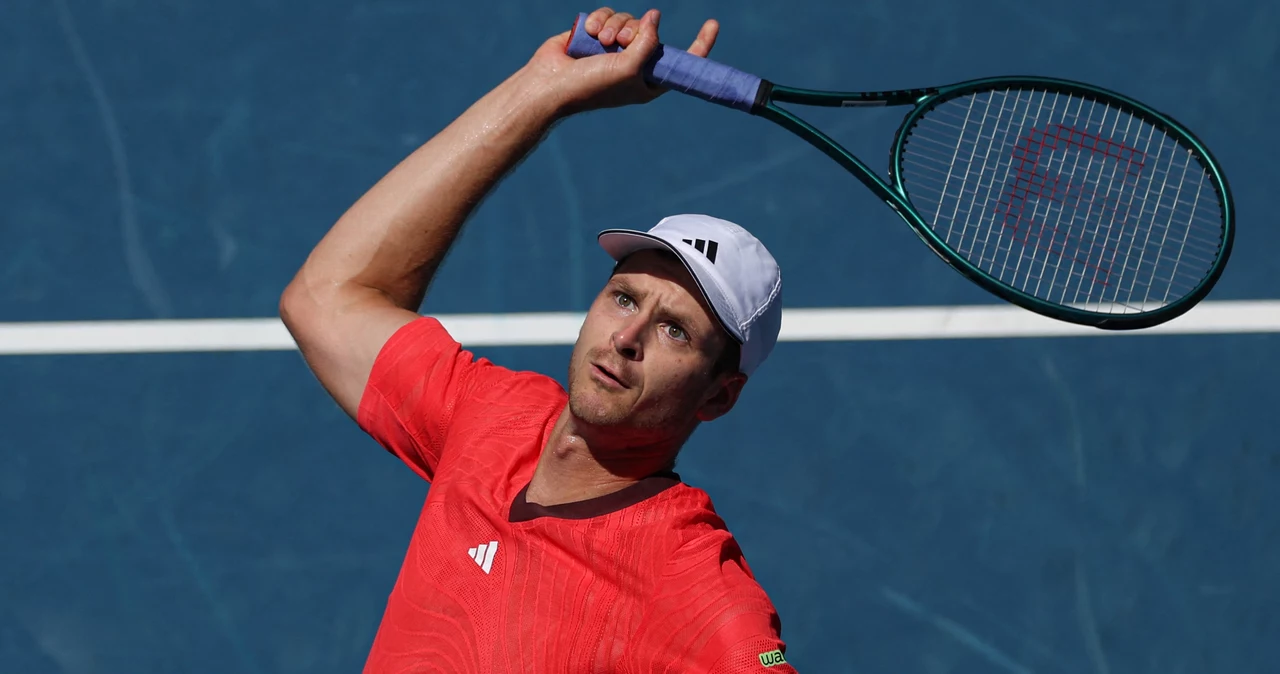 Hubert Hurkacz rywalizował z Miomirem Kecmanoviciem w drugiej rundzie Australian Open