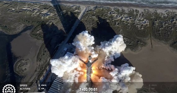 Starship Elona Muska zniszczony podczas próbnego lotu, lądowanie Super Heavy udane [Źródło: RMF24]