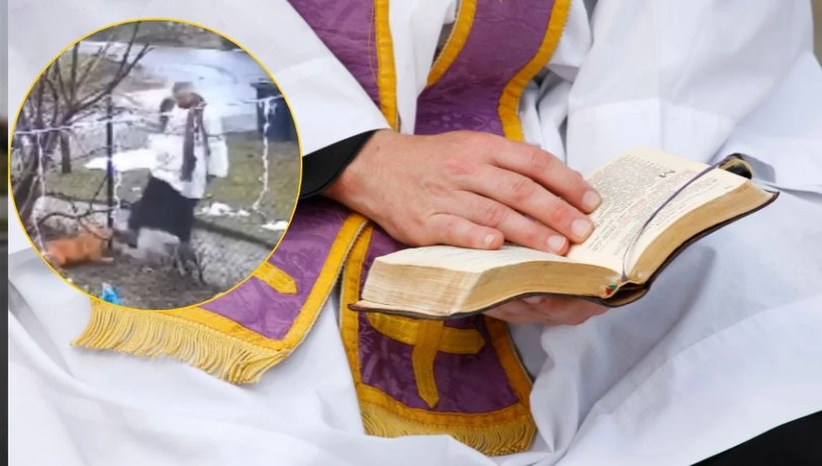 Nagranie pokazujące księdza kopiącego nogą w ogrodzenie, za którym biega pies, a następnie próbującego uderzyć zwierzę torbą i podniesionym z ziemi przedmiotem, obiegło w niedzielę media społecznościowe. Do sprawy odniosła się dzisiaj Archidiecezja Warmińska. Ksiądz z parafii św. Marcina w Tolkowcu (pow. braniewski) otrzymał upomnienie. "Wyrażamy zdecydowaną dezaprobatę takiej postawy" - czytamy w komunikacie kurii.