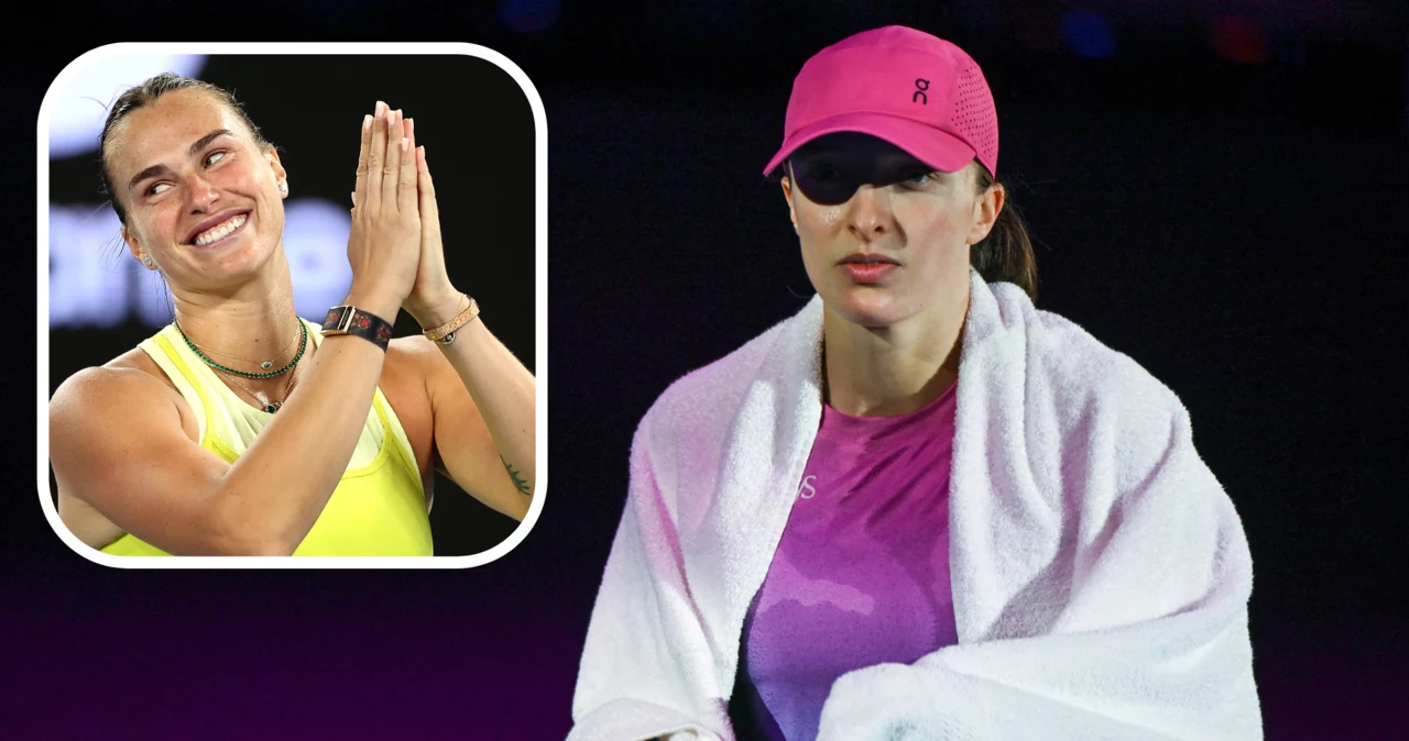 Na zdjęciu dwie czołowe zawodniczki rankingu WTA - Aryna Sabalenka i Iga Świątek