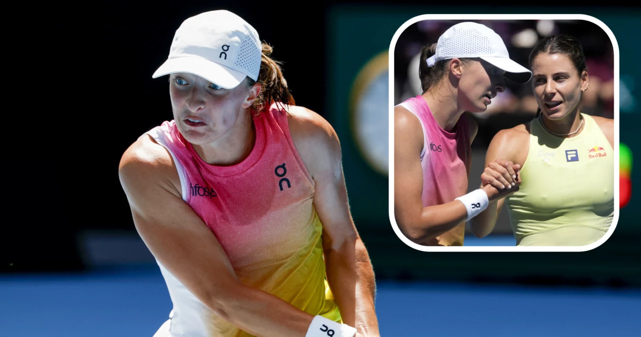 Iga Świątek i Emma Navarro podczas Australian Open