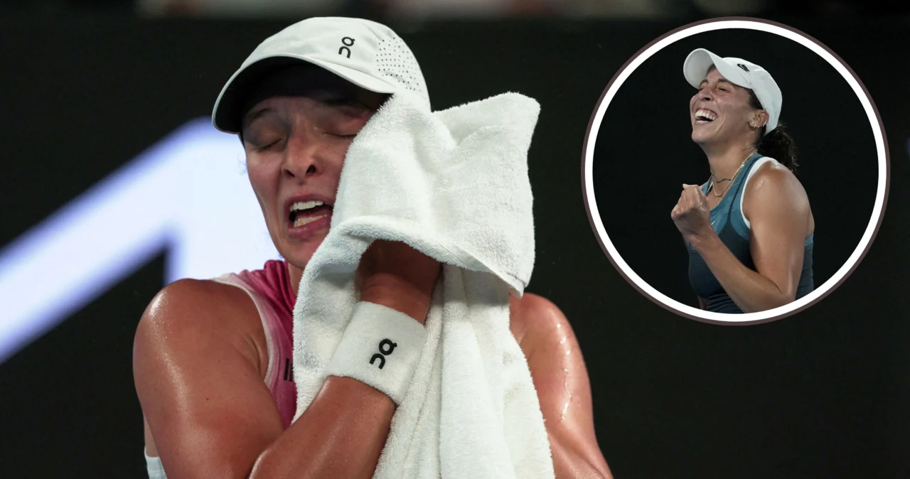 Iga Świątek i Madison Keys podczas półfinału Australian Open