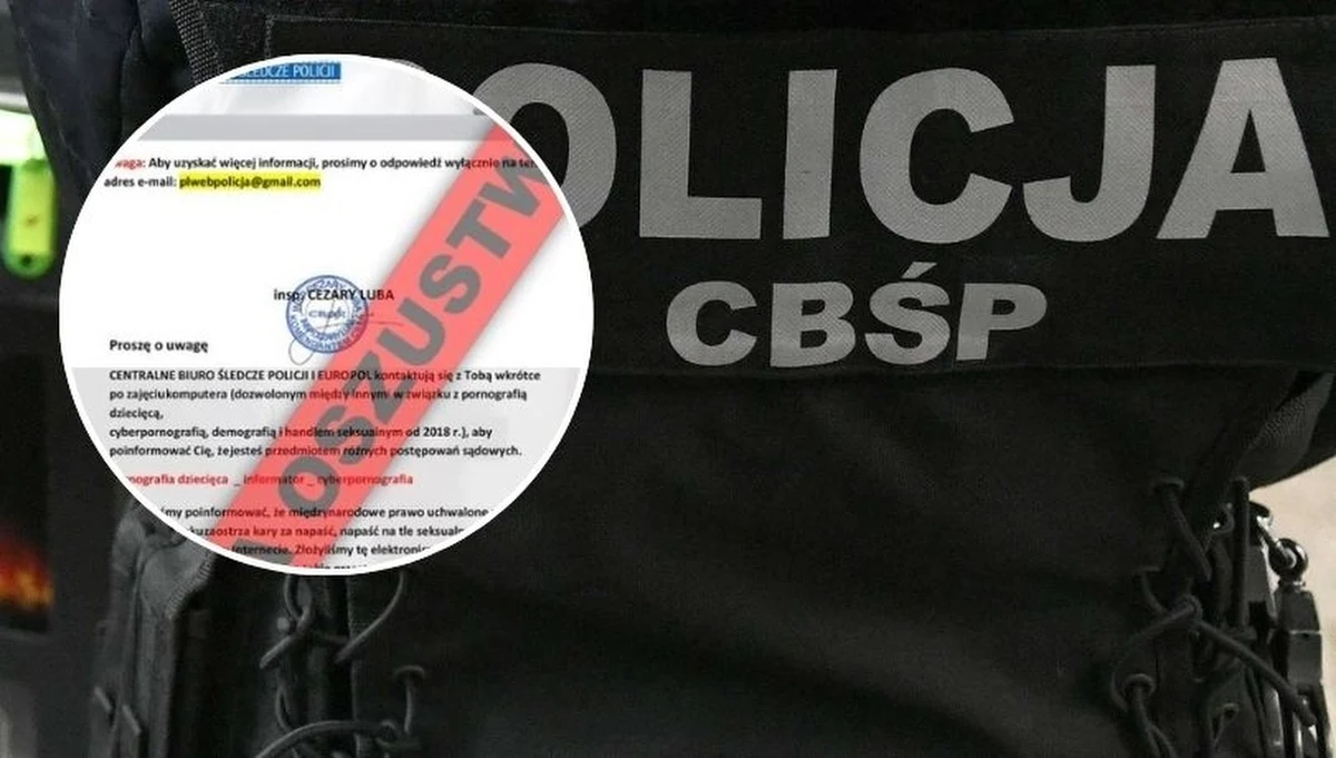 Uwaga na oszustów podszywających się pod funkcjonariuszy Centralnego Biura Śledczego Policji. CBŚP ostrzega przez mailami rozsyłanymi przez przestępców. Chcą oni w ten sposób wykraść nasze dane. 