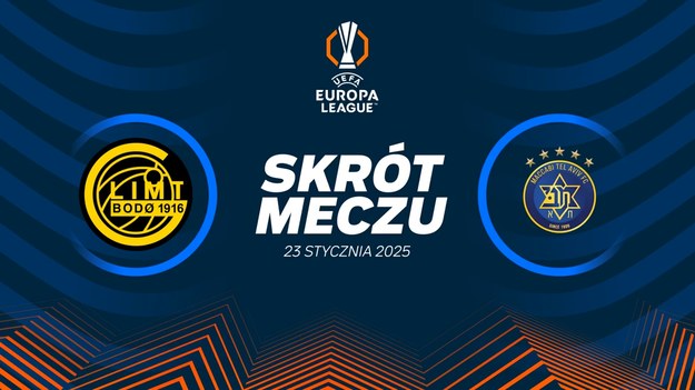 Skrót meczu Bodo/Glimt - Maccabi Tel Awiw.
Pełne mecze Ligi Europy obejrzeć można w kanałach sportowych Polsatu.