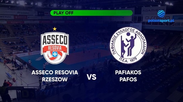 Skrót rewanżowego meczu 1/8 finału Pucharu CEV Asseco Resovia Rzeszów - Pafiakos Pafos.