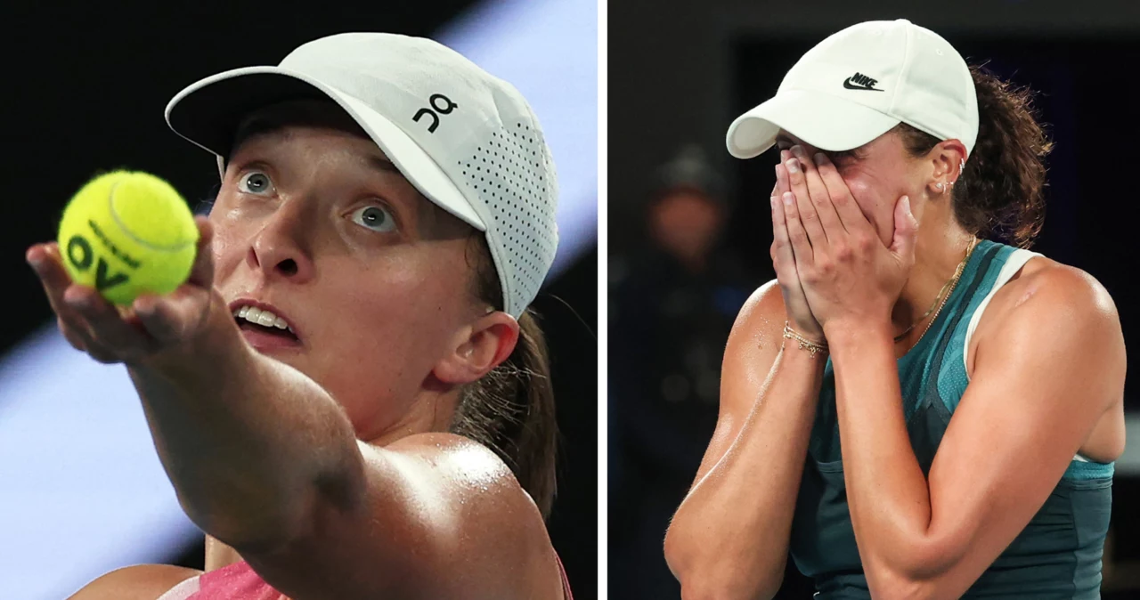 Iga Świątek oraz Madison Keys podczas rywalizacji na kortach Australian Open