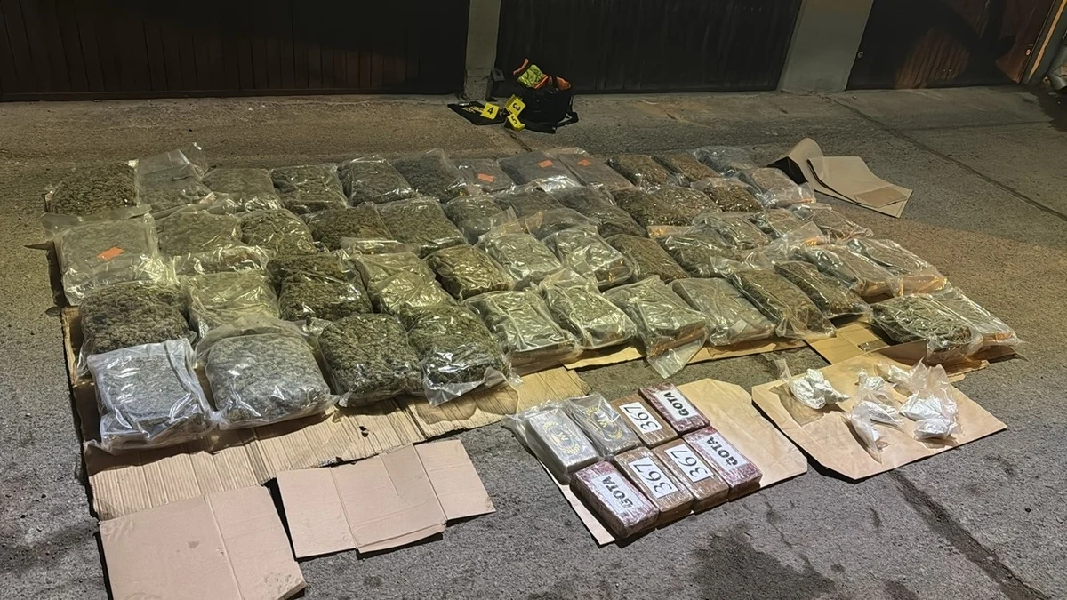 ​Krakowscy mundurowi skonfiskowali ok. 115 kilogramów o czarnorynkowej wartości prawie 9 mln zł, które znajdowały się w kilku garażach i mieszkaniach na terenie Bronowic. Zatrzymano w tej sprawie dwóch mężczyzn, którzy usłyszeli już zarzuty i zostali tymczasowo aresztowani.