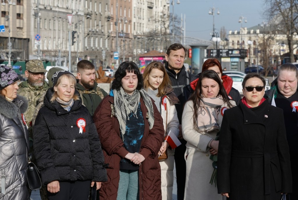 W Kijowie pożegnano Polaka Filipa Antosiaka, który poległ pod Pokrowskiem / fot. SERGEY DOLZHENKO / PAP/EPA SERGEY DOLZHENKO