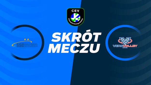 Skrót meczu Palmberg Schwerin - Vero Volley Milano.