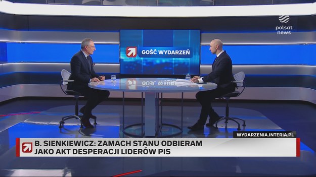 - Odbieram tę całą historię jako akt najwyższej desperacji ze strony liderów PiS - stwierdził Bartłomiej Sienkiewicz, w programie "Gość Wydarzeń", odnosząc się do tematu rzekomego zamachu stanu w Polsce. Zdaniem europosła Koalicji Obywatelskiej jest to reakcja polityków PiS na "wielkie rozliczenie, za wielkie złodziejstwo".