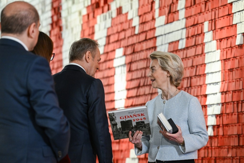 Powitanie Ursuli von der Leyen w Europejskim Centrum Solidarności w Gdańsku. / fot. Adam Warżawa / PAP Adam Warżawa