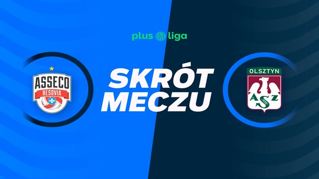 Skrót meczu Asseco Resovia Rzeszów - Indykpol AZS Olsztyn.