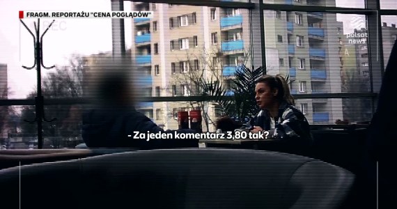 ''Wydarzenia'': Hejterzy za pieniądze na usługach polityków. Cykl ''Cena poglądów'' ujawnia proceder
