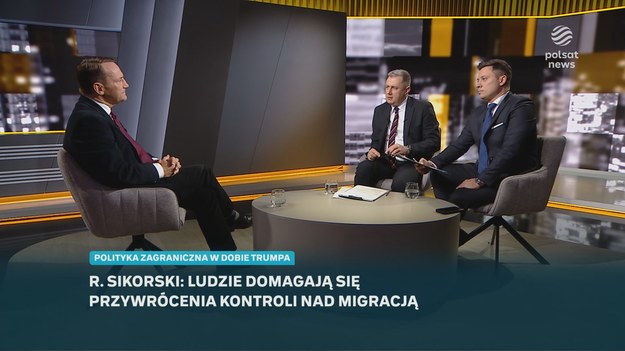 - To nie jest agenda prawicowa. To jest to, czego ludzie się domagają. Żeby ocalić strefę Schengen, ludzie muszą uzyskać pewność, że zewnętrzna granica jest pod kontrolą - podkreślił Radosław Sikorski w programie "Najważniejsze pytania" na antenie Polsat News.