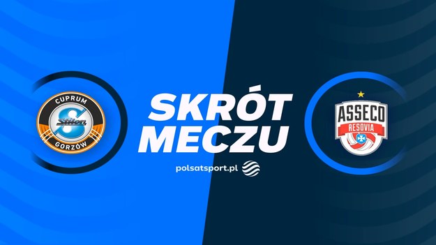 Skrót meczu Cuprum Stilon Gorzów - Asseco Resovia Rzeszów.