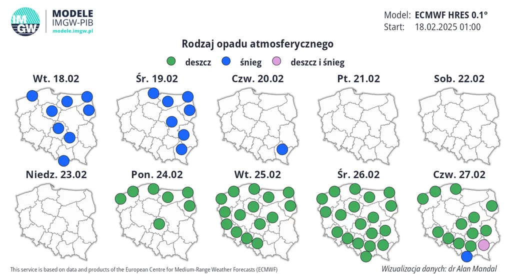 Od poniedziałku możemy się spodziewać więcej deszczu - początkowo na północy, a potem w praktycznie całej Polsce