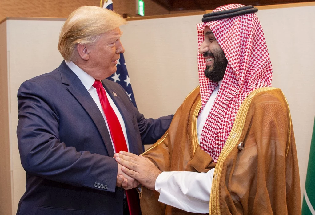 Prezydent Stanów Zjednoczonych Donald Trump i książę Arabii Saudyjskiej Muhammad bin Salman