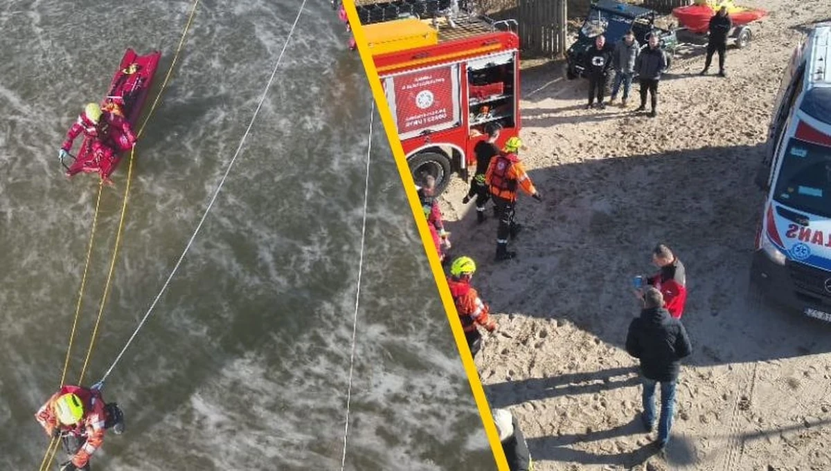Na jeziorze Bukowo niedaleko Koszalina (woj. zachodniopomorskie) pod wędkarzami załamał się lód. Jeden z nich wpadł do wody, a świadkowie nie byli w stanie pomóc tonącemu - poinformował Sebastian Kluska z Morskiej Służby Poszukiwania i Ratownictwa. Na pomoc ruszyli ratownicy z brzegowej stacji ratowniczej z Darłowa i śmigłowiec Marynarki Wojennej. Mężczyznę w stanie hipotermii udało się wciągnąć linami na pokład. 