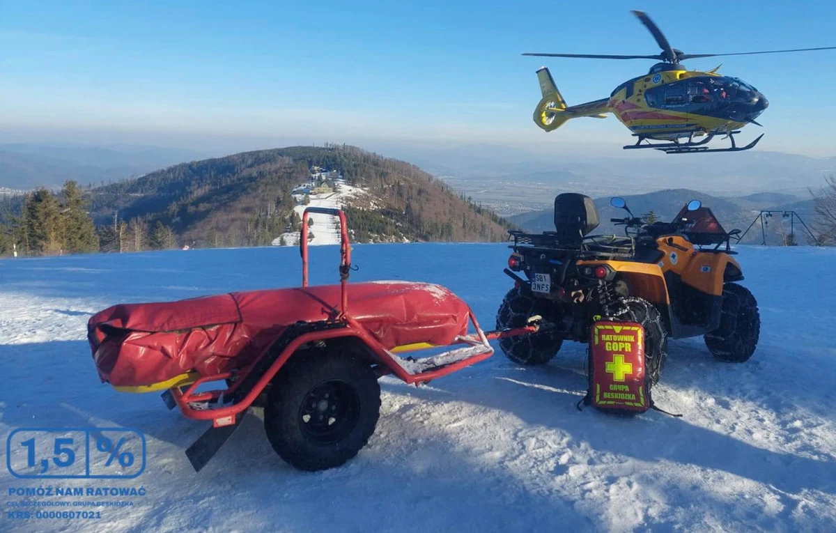Nie udało się uratować życia mężczyzny, którego w sobotę po południu odnaleziono w okolicach Klimczoka - szczytu w Beskidach. Na nieprzytomnego człowieka leżącego na szlaku natknęli się inni turyści.