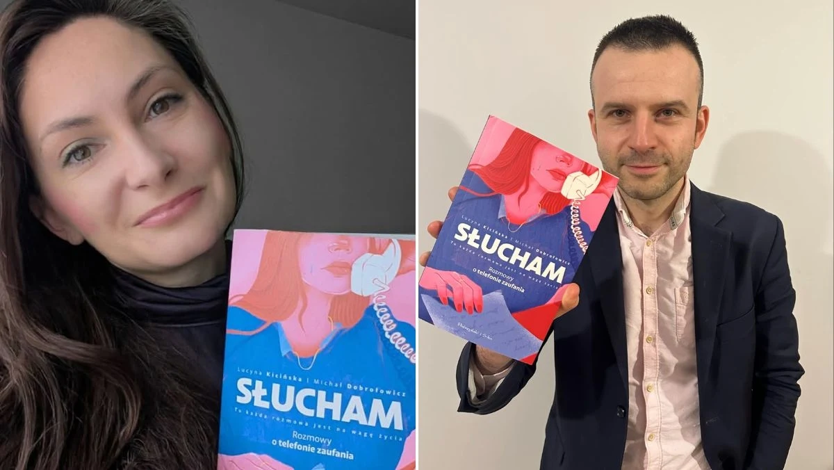 "Słucham. Rozmowy o telefonie zaufania" - tak brzmi tytuł nowej książki, która dziś ma premierę. Jej autorami są Lucyna Kicińska z Polskiego Towarzystwa Suicydologicznego, wieloletni konsultant telefonu zaufania oraz reporter RMF FM Michał Dobrołowicz. "To jest książka o tym, jak potężne narzędzie większość z nas ma pewnie teraz obok siebie: w kieszeni, w torebce, na stole, a może nawet w dłoni. Chodzi o telefon komórkowy. Dzięki niemu możemy zadzwonić pod numer jednego z kilkudziesięciu telefonów zaufania i tam otrzymać wsparcie" - opisuje Michał Dobrołowicz.